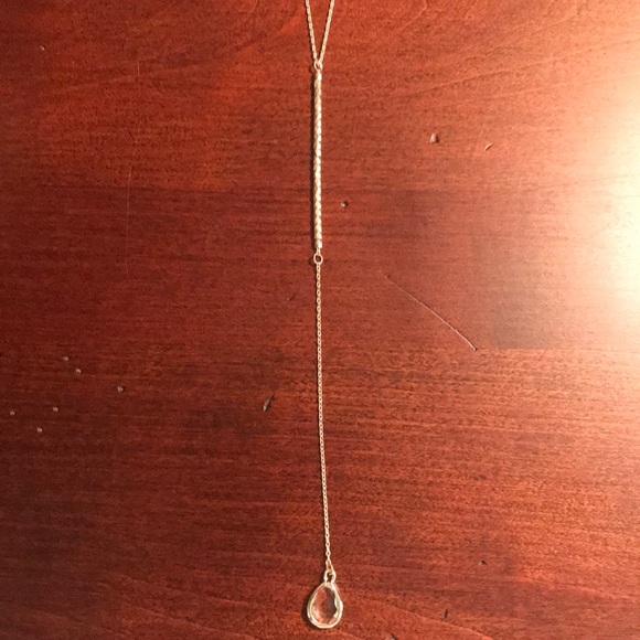 Altar’d State Drop Crystal Gold Necklace NWT!! - Picture 4 of 7